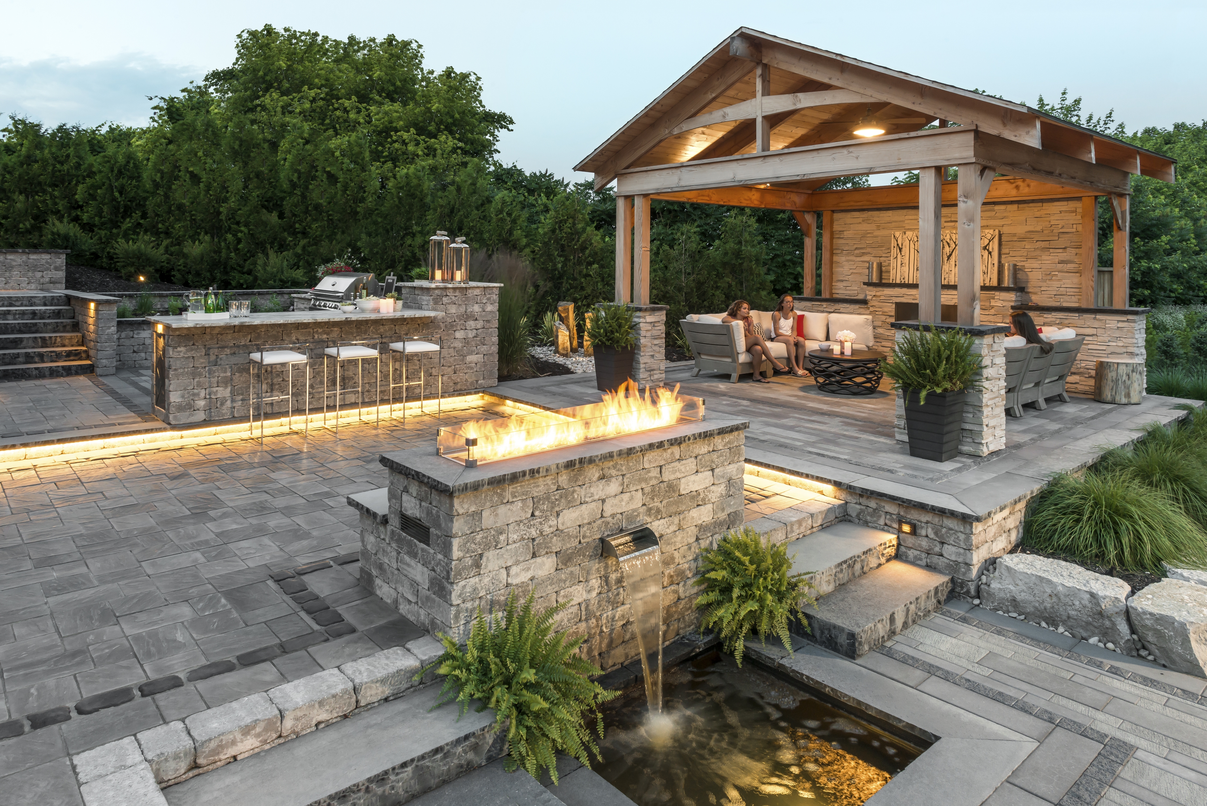 T Burner Waterfall Kitchen