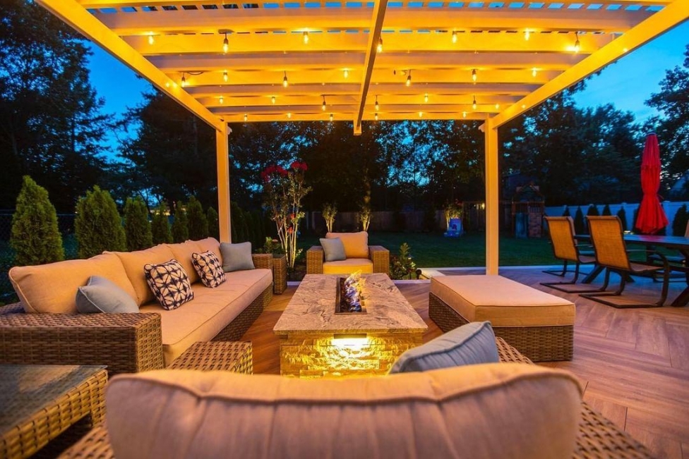 5 tips to safely using a fire feature on your covered patio